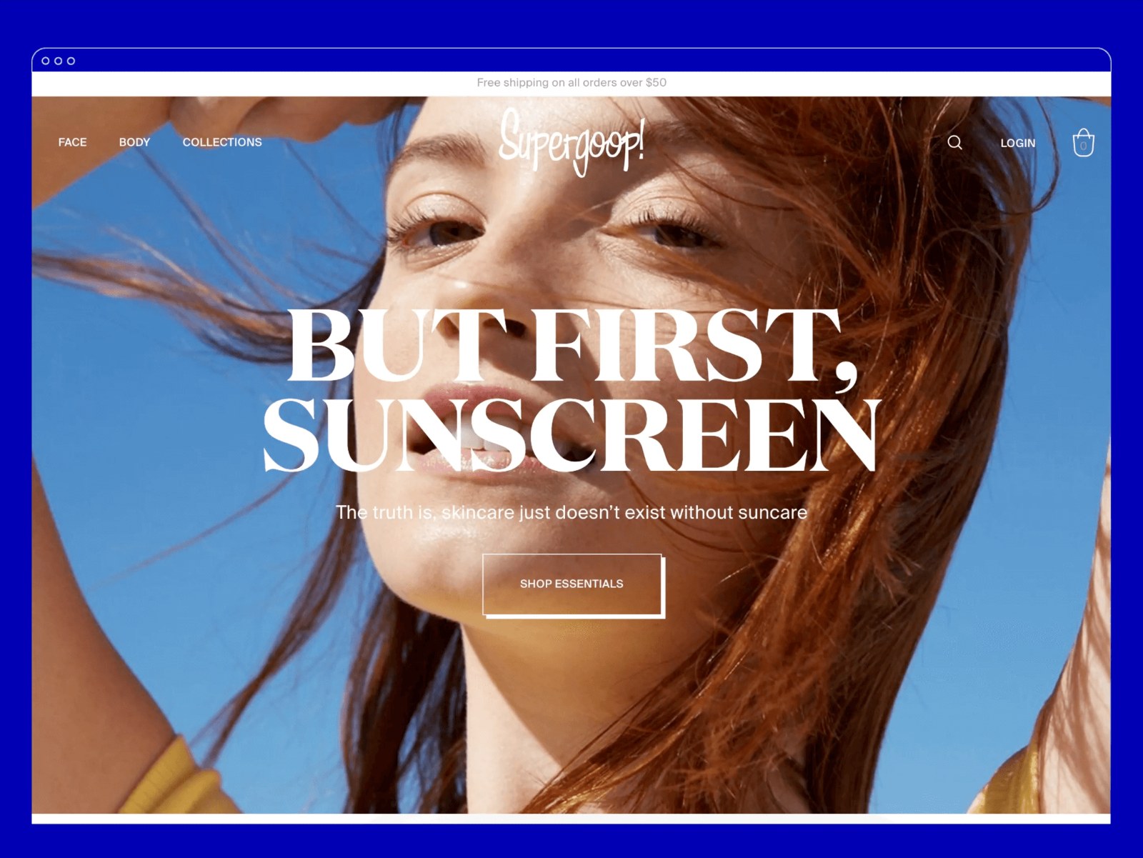 Supergoop homepage