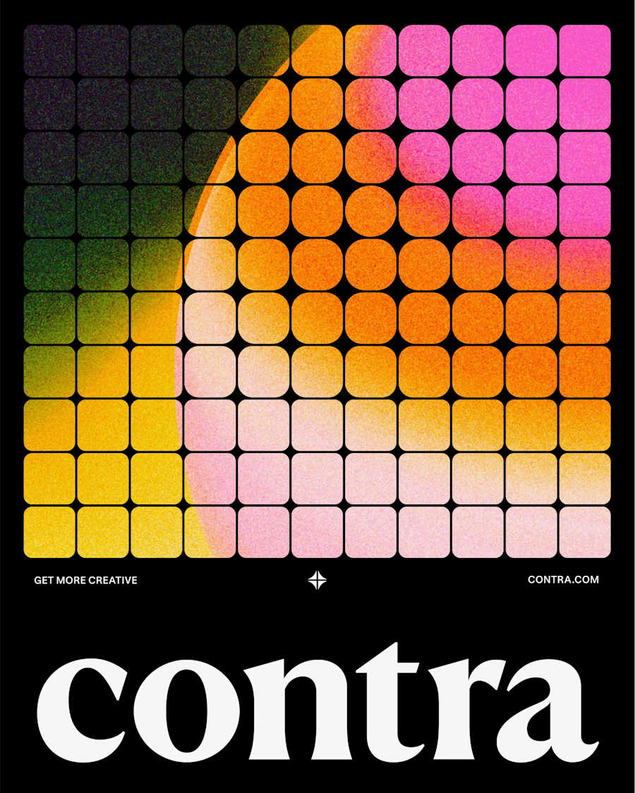 Get More Creative poster in the Contra brand system